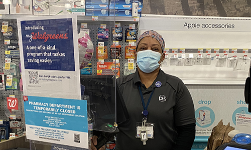 Local 338 Member stating at the register